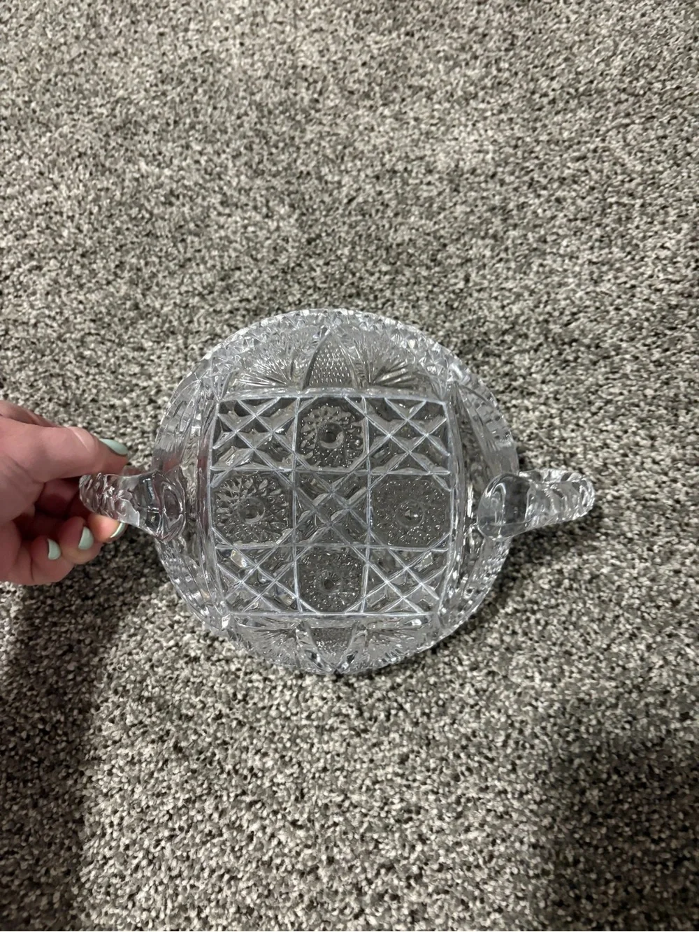 Glass cut Crystal candy dish